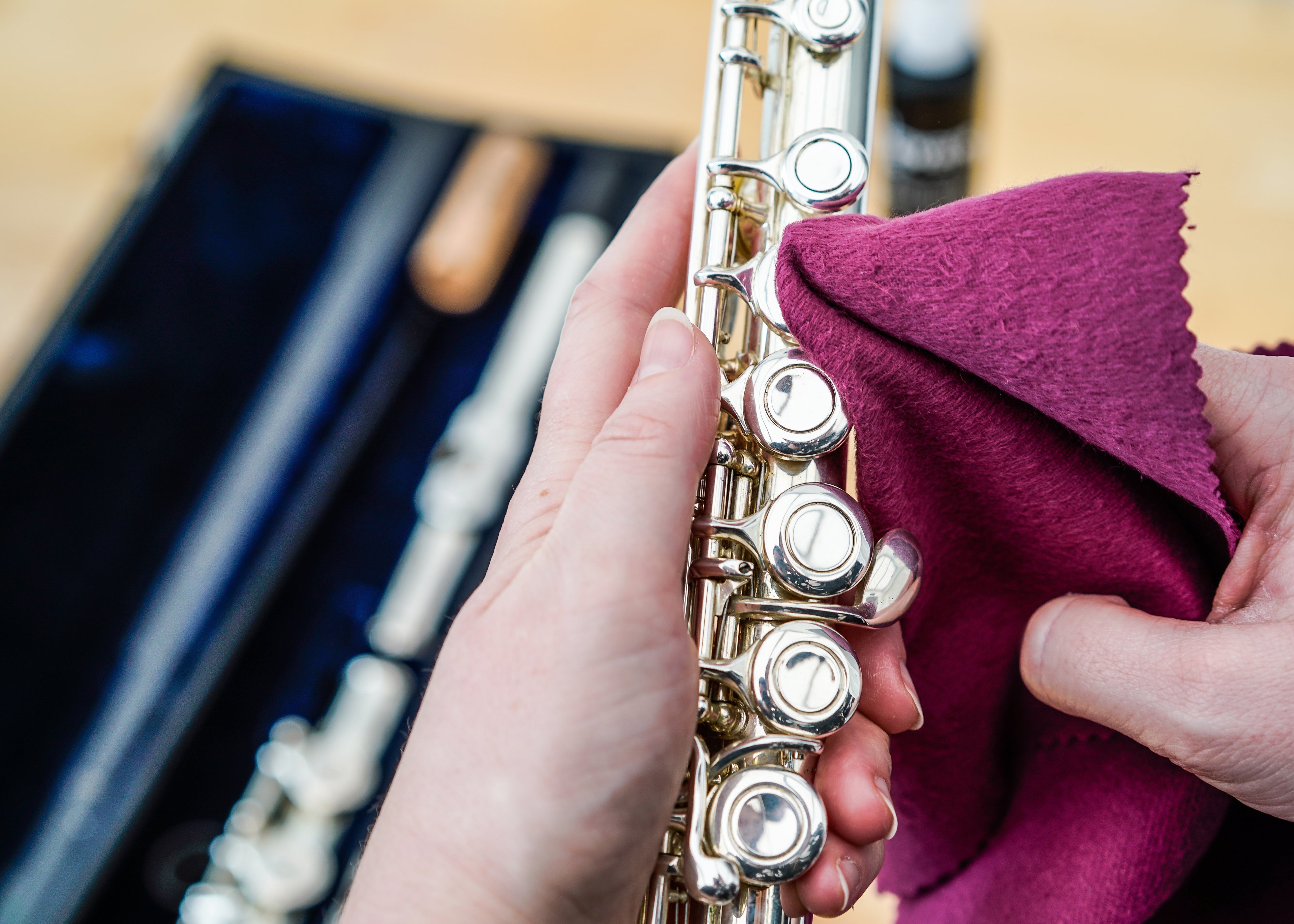 Polishing Cloth - Anti-Tarnish Silver Cloth for Brass & Woodwind Instruments